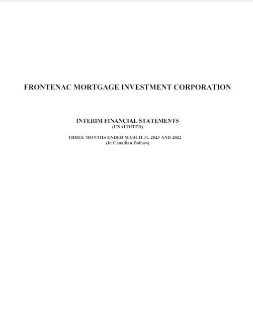 FMIC Interim Financial Statements – March 31, 2023 to 2022 Image Preview