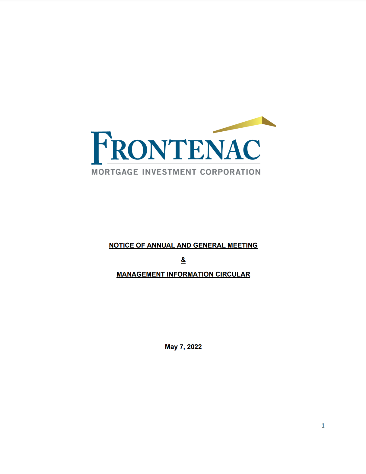 FMIC Information Circular and Notice of AGM – 2023 Image Preview